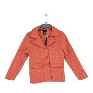 Saint Tropez West Womens Quilted Jacket  Orange Small New with Tags
